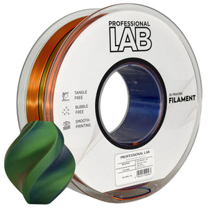 Filament Silk PLA Tri Color orange bleu vert | Prof. Lab