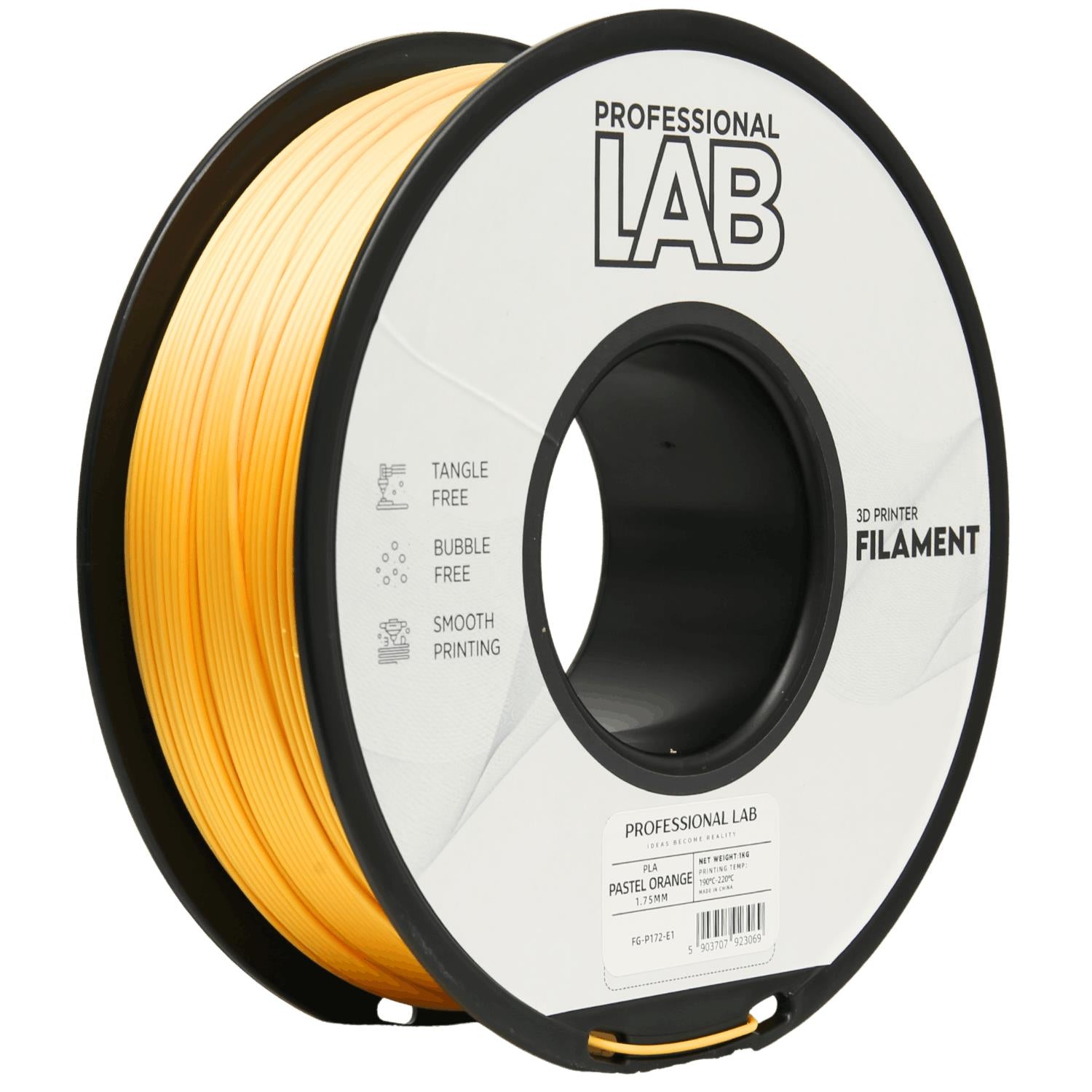 Cívka filamentu PLA pastelová oranžová, Prof. Lab, 1,75 mm