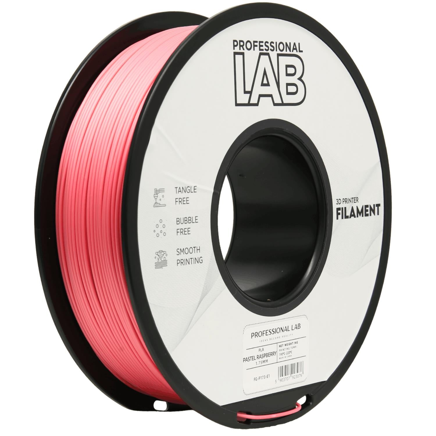 Cívka filamentu PLA pastelová malinová, Prof. Lab, 1,75 mm