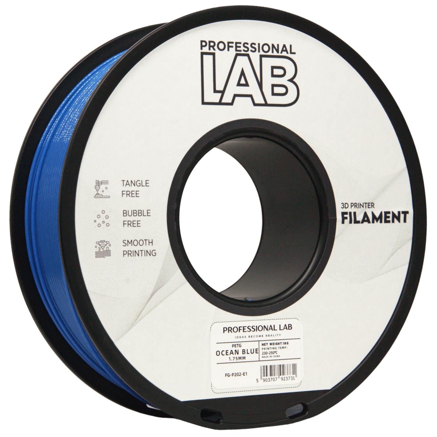 Cívka filamentu PETG oceánová modrá, Prof. Lab, 1,75 mm
