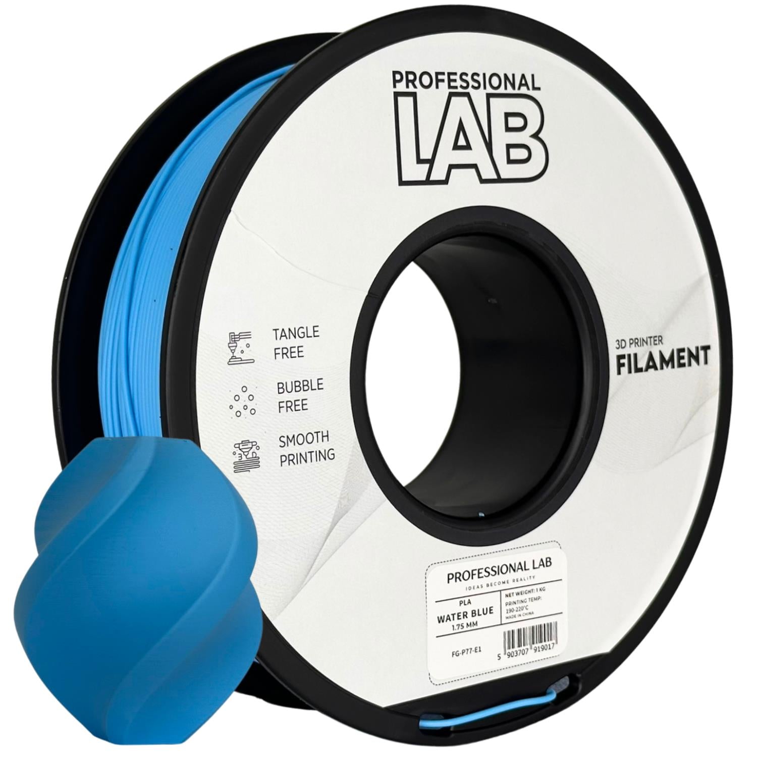 Cívka filamentu PLA vodová modrá, Prof. Lab, 1,75 mm