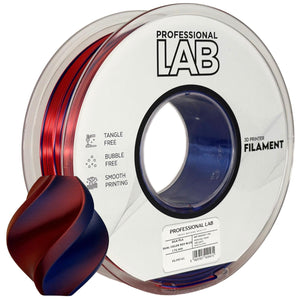 Filament Silk PLA Dual Color rouge bleu | Prof. Lab