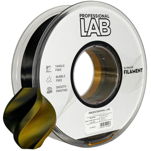 Filament Silk PLA Dual Color noir or | Prof. Lab