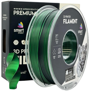 Filament Silk PLA Dual Color noir vert | Smart Print