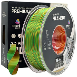 Filament Silk PLA Tri Color rouge jaune vert | Smart Print
