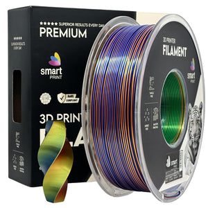 Filament Silk PLA Tri Color orange bleu vert | Smart Print