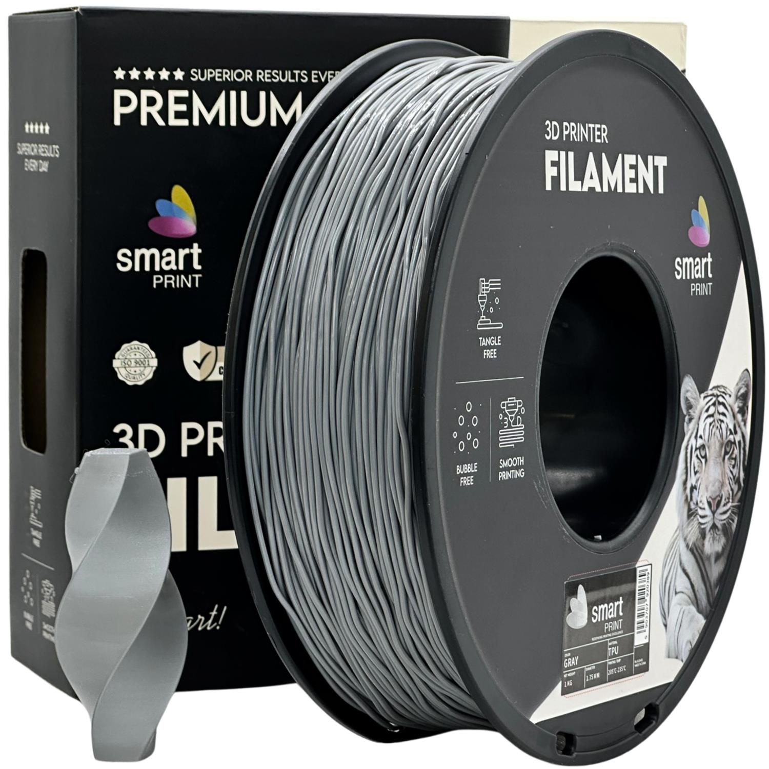 Cívka filamentu TPU šedá, Smart Print, 1,75 mm