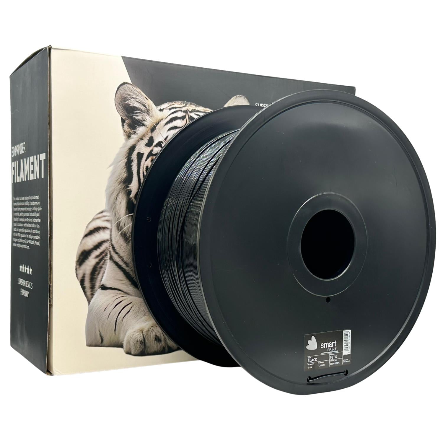 Cívka filamentu PETG černá 3 kg, Smart Print, 1,75 mm
