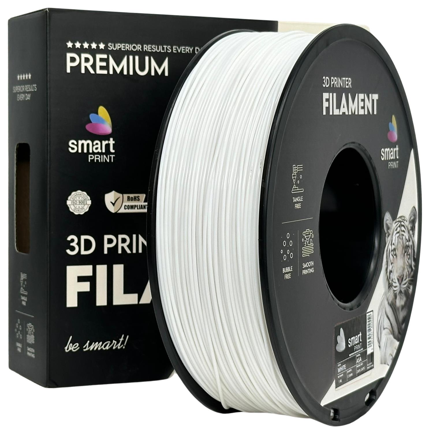Cívka filamentu ASA bílá, Smart Print, 1,75 mm