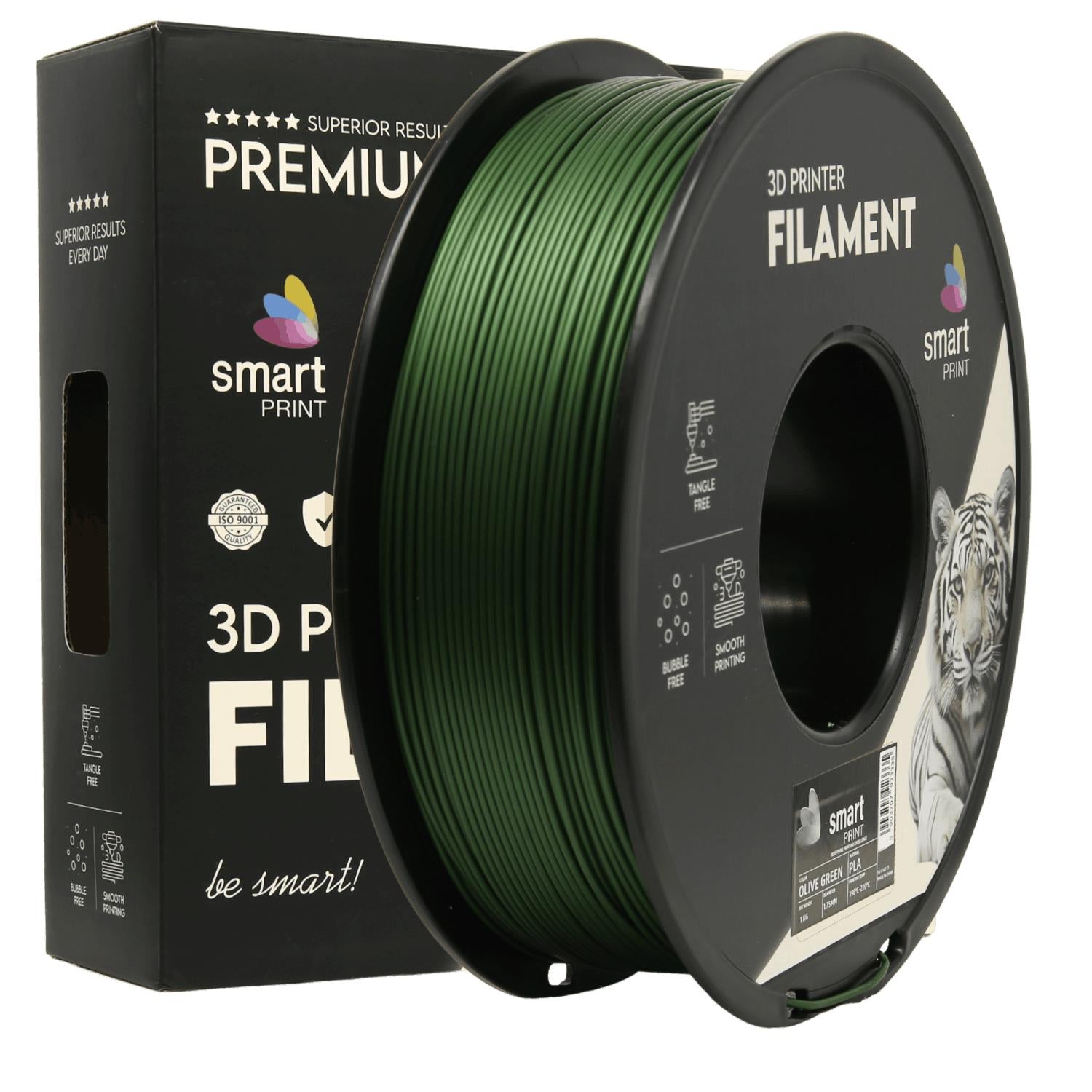 Cívka filamentu PLA olivová zelená, Smart Print, 1,75 mm