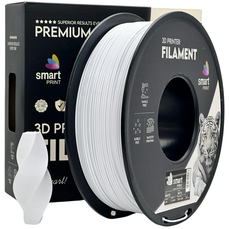Cívka filamentu PETG bílá, Smart Print, 1,75 mm