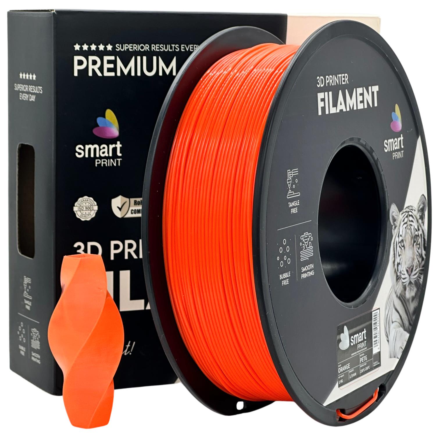 Cívka filamentu PETG oranžová, Smart Print, 1,75 mm