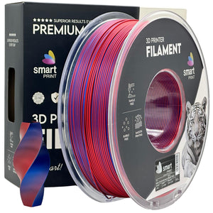 Filament Silk PLA Dual Color rouge bleu | Smart Print